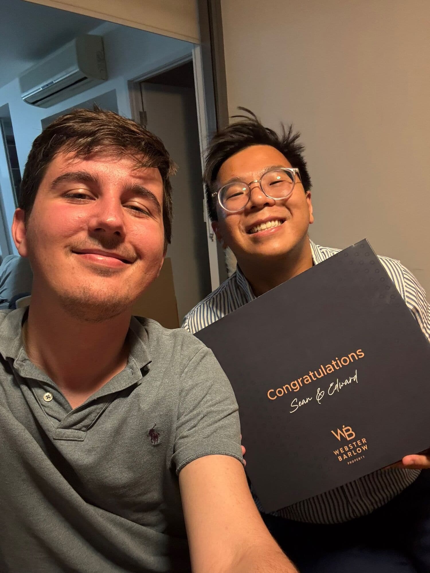 Sean and Ed with the welcome pack