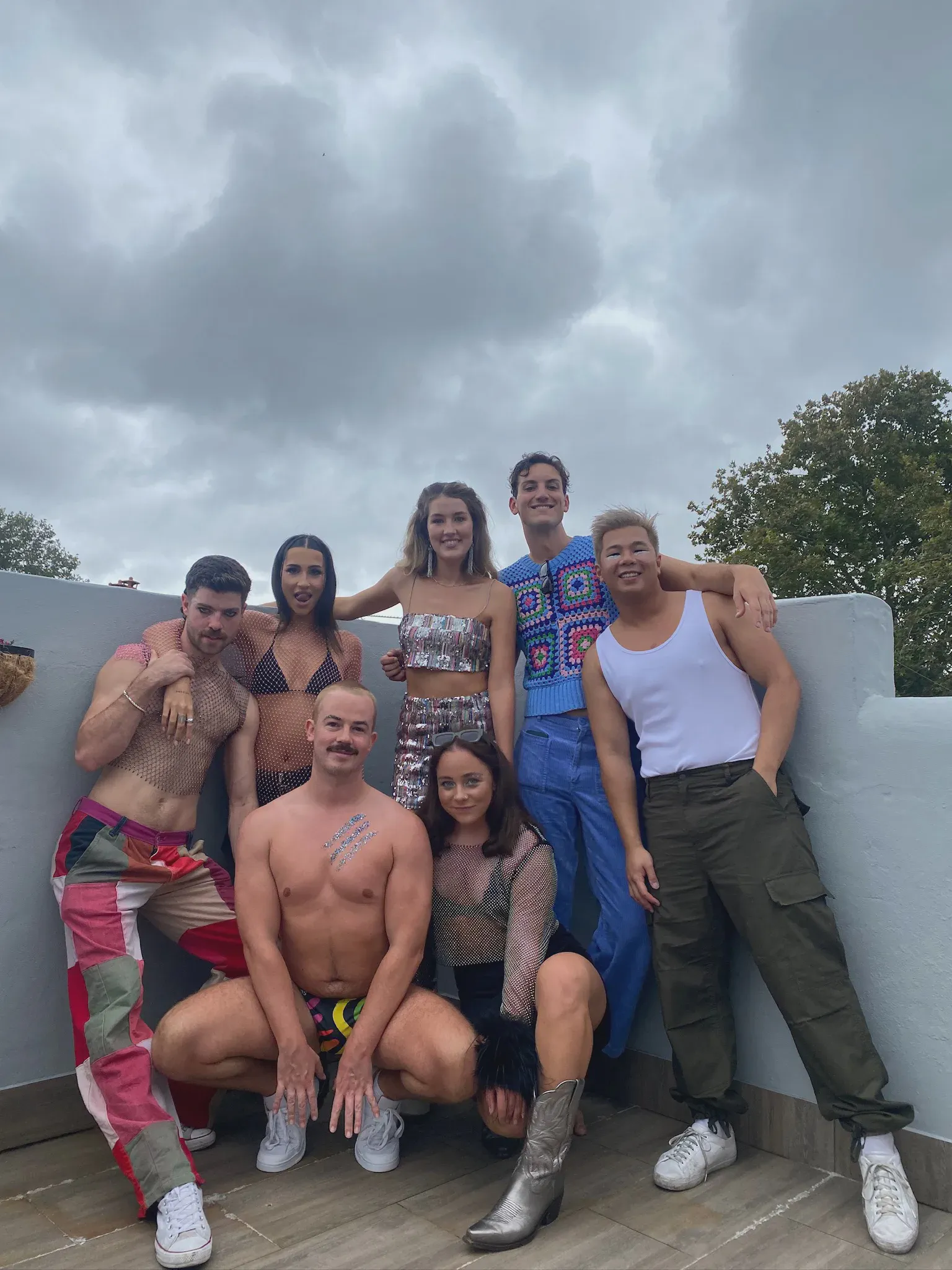 Group photo of us at the Sydney terrace home rooftop